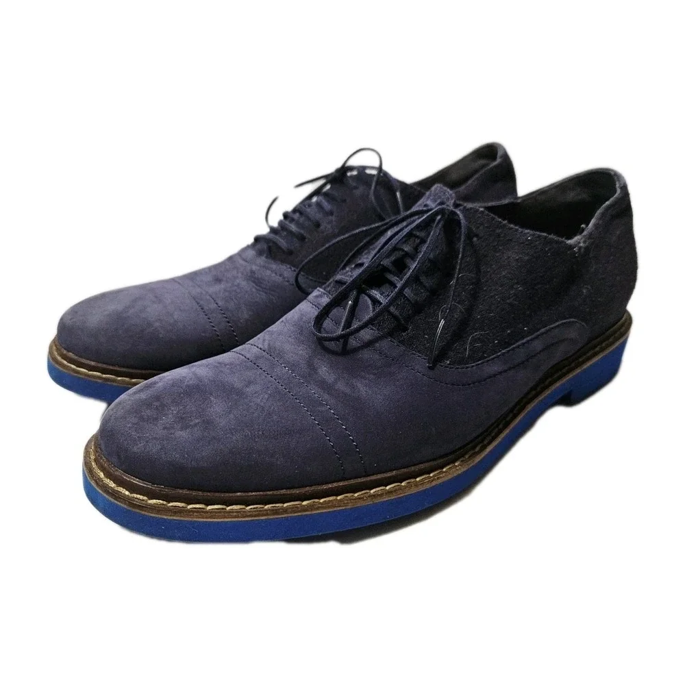 Cole Haan Air Harrison Men's 9.5‎ Shoes Blue Navy Oxford Cap Toe C10773